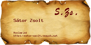 Sátor Zsolt névjegykártya