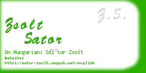 zsolt sator business card